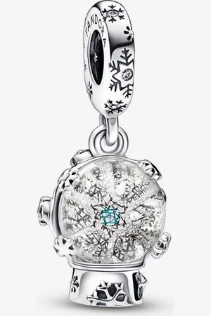 PANDORA Schneeflocke Schneekugel Charm-Anhänger