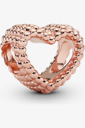 PANDORA Offenes Metallperlen Herz Charm