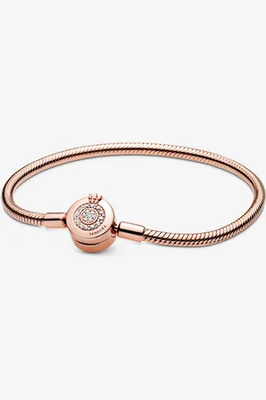 PANDORA Funkelndes Crown O Schlangen-Gliederarmband