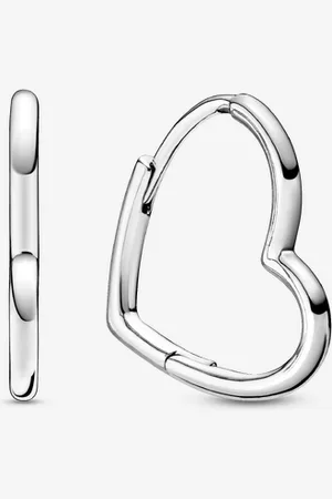 PANDORA Asymmetrisches Herz Ohrringe