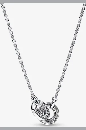 PANDORA Signature Verschlungener Pavé-Anhänger Halskette