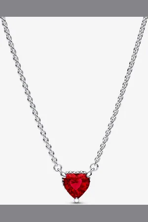 PANDORA Funkelnder Herförmiger Strahlenkranz Collier-Halskette