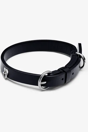 PANDORA Schwarzes Haustierhalsband aus lederfreiem Stoff