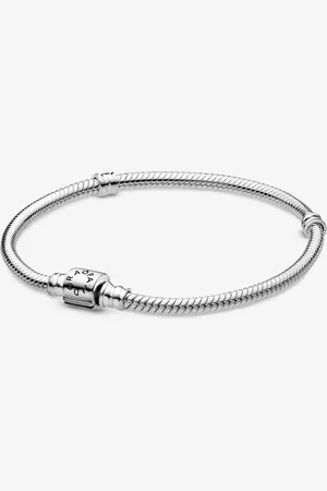 PANDORA Verspieltes Zylinder-Verschluss Schlangen-Gliederarmband