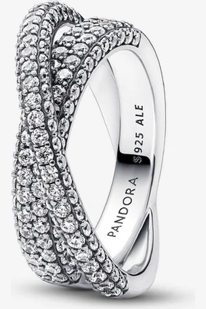 PANDORA Timeless Pavé Gekreuzter Doppelband-Ring