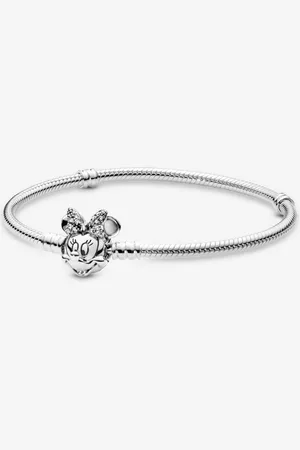 PANDORA Disney Pavé Minnie Maus-Kugelverschluss Schlangen-Gliederarmband