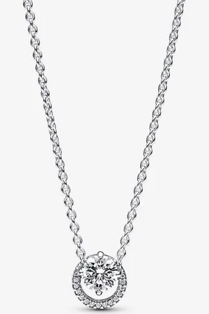 PANDORA Funkelnder R & er Strahlenkranz Collier-Halskette