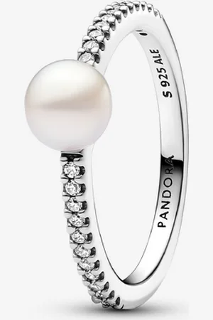 PANDORA Süßwasserzuchtperle & Pavé Ring