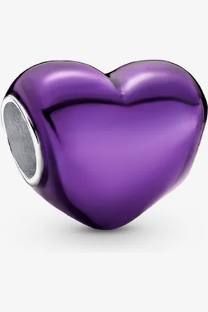 PANDORA Violettes Metallic-Herz Charm