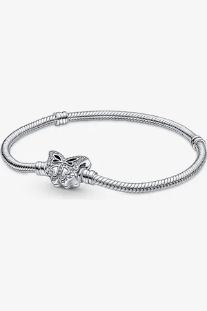 PANDORA Moments Schlangen-Gliederarmband mit Schmetterling-Verschluss
