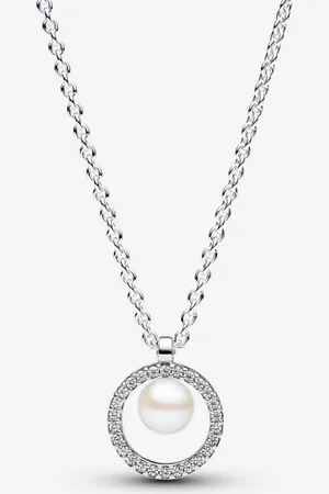 PANDORA Süßwasserzuchtperle & Pavé Collier-Halskette