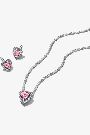 PANDORA Rosafarbenes Herz Schmuck-Geschenkset