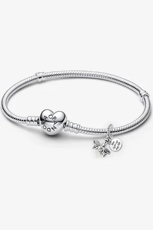 PANDORA Glühwürmchen mit Herz-Verschluss Set
