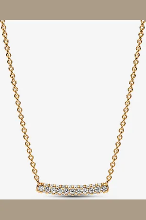 PANDORA Timeless Einreihige Pavé-Stab Collier-Halskette