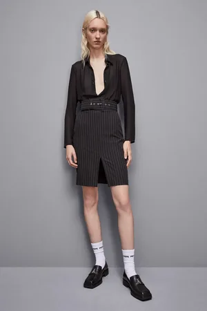 Patrizia Pepe Knielanges Nadelstreifenkleid