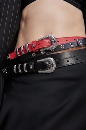 Patrizia Pepe Cowboy-Ledergürtel Low Waist