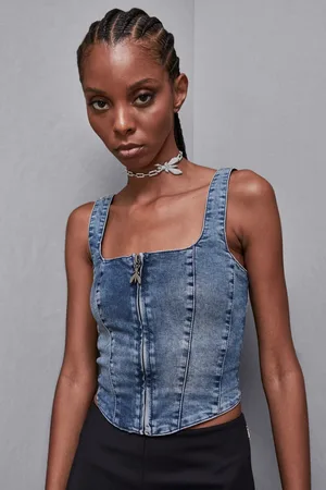 Patrizia Pepe Top aus Stretch-Denim