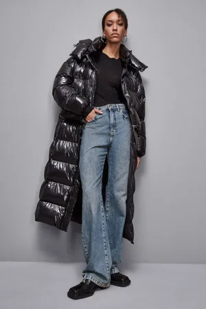 Patrizia Pepe Lange Daunenjacke aus glänzendem Nylon