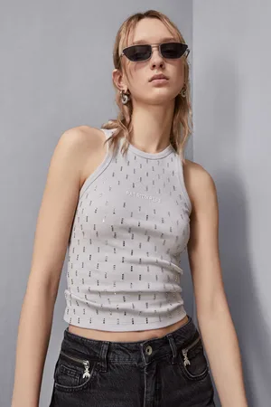 Patrizia Pepe Tank-Top mit strassbesetzten Details