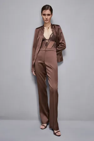 Patrizia Pepe Hose Regular Fit aus Satin