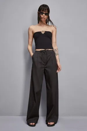 Patrizia Pepe Palazzo-Hose mit niedrigem Bund aus Baumwolle