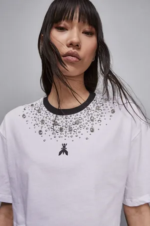 Patrizia Pepe Cropped-T-Shirt aus Baumwoll-Jersey