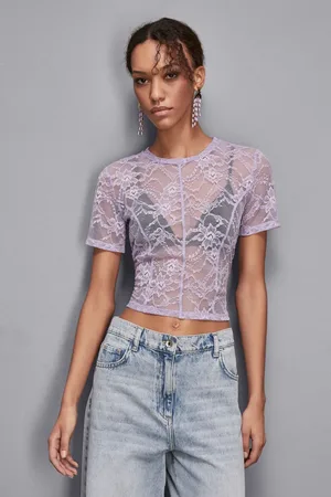 Patrizia Pepe Jersey-Stretch-Top mit Spitze