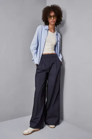 Patrizia Pepe Palazzo-Hose mit hohem Bund aus Baumwolle