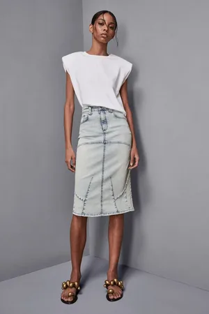 Patrizia Pepe Midi-Rock aus Denim