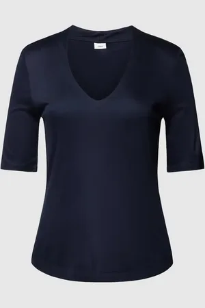 QS by s.Oliver T-Shirt aus Viskose mit V-Ausschnitt in , Größe 34
