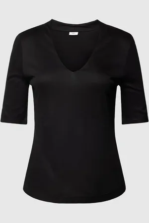 QS by s.Oliver T-Shirt aus Viskose mit V-Ausschnitt in , Größe 34