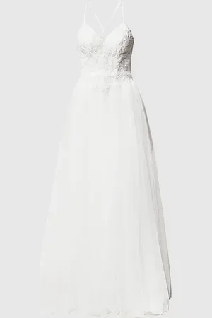 Mascara Brautkleid mit floralen Stickereien in , Größe 36