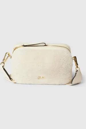 Abro+ Crossbody Bag aus Lammfell mit Label-Applikation Modell 