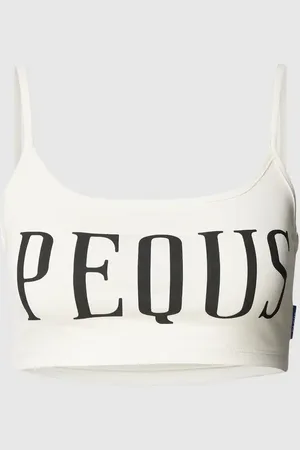 PEQUS Crop Top mit Label-Print in , Größe XS
