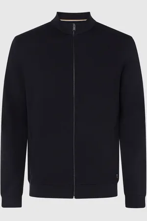HUGO BOSS Sweatjacke mit Strukturmuster in , Größe XXL