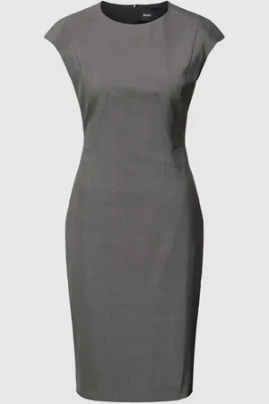 HUGO BOSS Knielanges Kleid mit Rundhalsausschnitt Modell 
