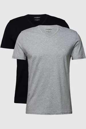 Emporio Armani T-Shirt mit V-Ausschnitt im 2er-Pack in , Größe S