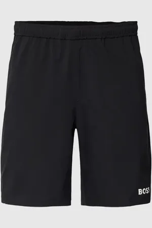 HUGO BOSS Shorts mit Label-Print in , Größe S