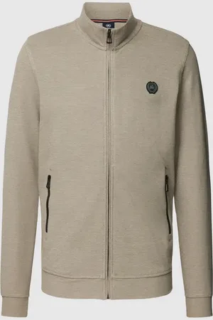 Lerros Sweatjacke mit Reißverschlusstaschen im unifarbenen Design in , Größe M
