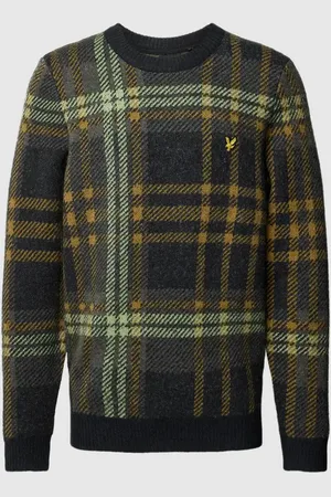Lyle & Scott Strickpullover mit Glencheck-Muster in , Größe XXL