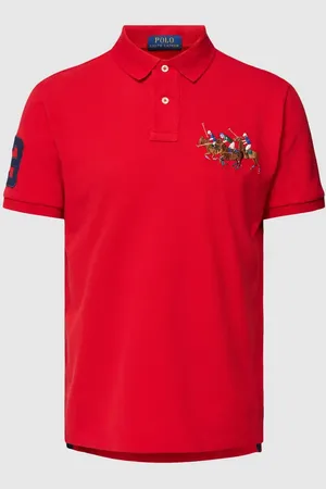 Ralph Lauren Custom Slim Fit Poloshirt mit Motiv-Stitching in , Größe M