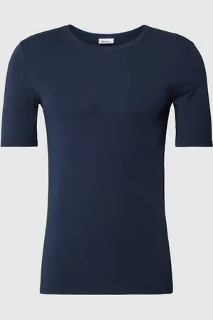 Schiesser T-Shirt mit geripptem Rundhalsausschnitt Modell 