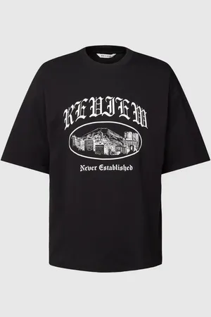 Review T-Shirt mit Label-Motiv-Print in , Größe M