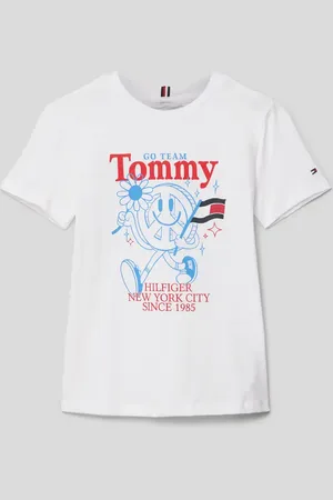 Tommy Hilfiger Regular Fit T-Shirt mit Label-Print Modell 