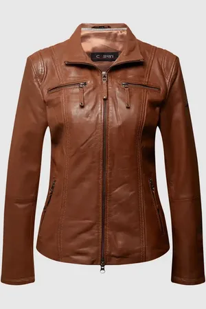 Cabrini Lederjacke mit Crinkle-Effekt in , Größe 38