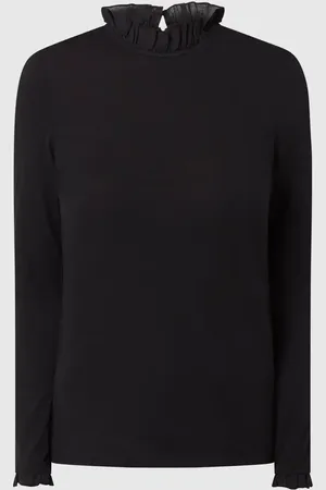 Rich & Royal Longsleeve mit Schlüsselloch-Ausschnitt in , Größe S