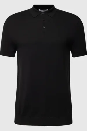 SELECTED Poloshirt mit kurzer Knopfleiste Modell 