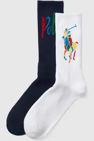 Ralph Lauren Socken mit kontrastivem Brand-Print im 2er-Pack in , Größe 40-46