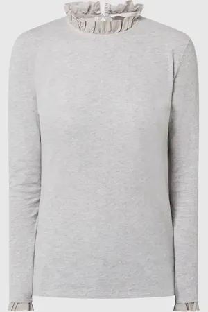 Rich & Royal Longsleeve mit Schlüsselloch-Ausschnitt in , Größe M