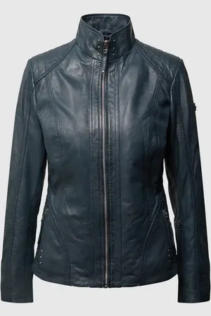Cabrini Lederjacke mit variablem Stehkragen in , Größe 38
